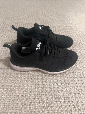 APL Black Knit Athletic Sneakers with White Midsole